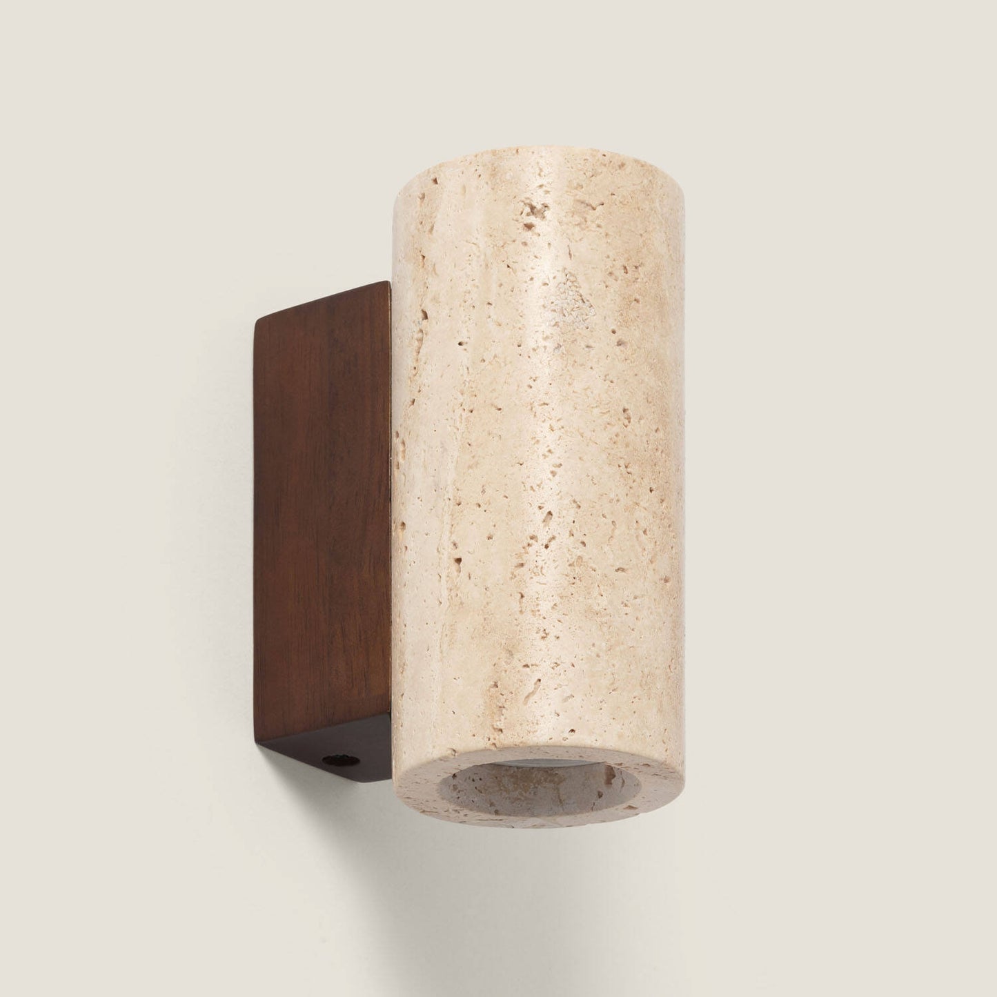 Aplique de Pared Travertino y Madera Enzo