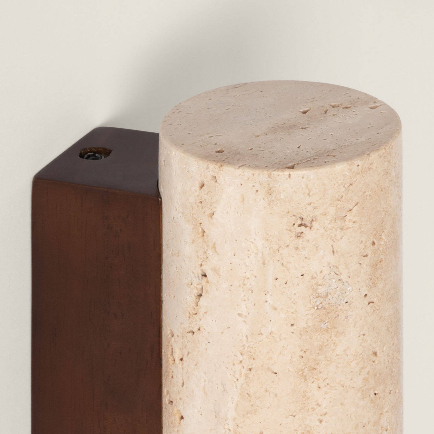 Aplique de Pared Travertino y Madera Enzo