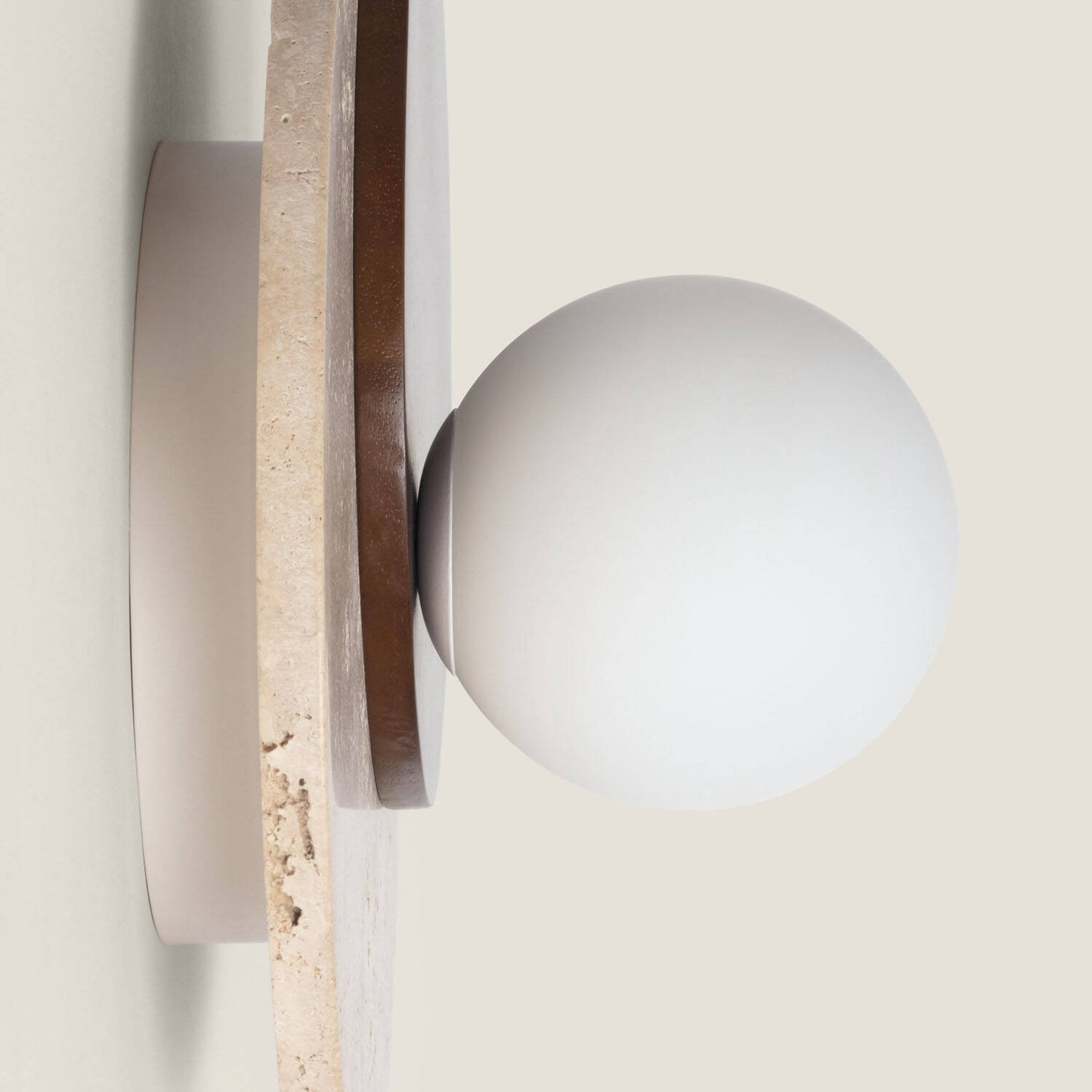 Aplique de Pared Travertino y Madera Enzo