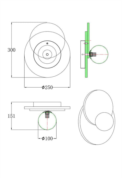 Aplique de Pared Travertino y Madera Enzo