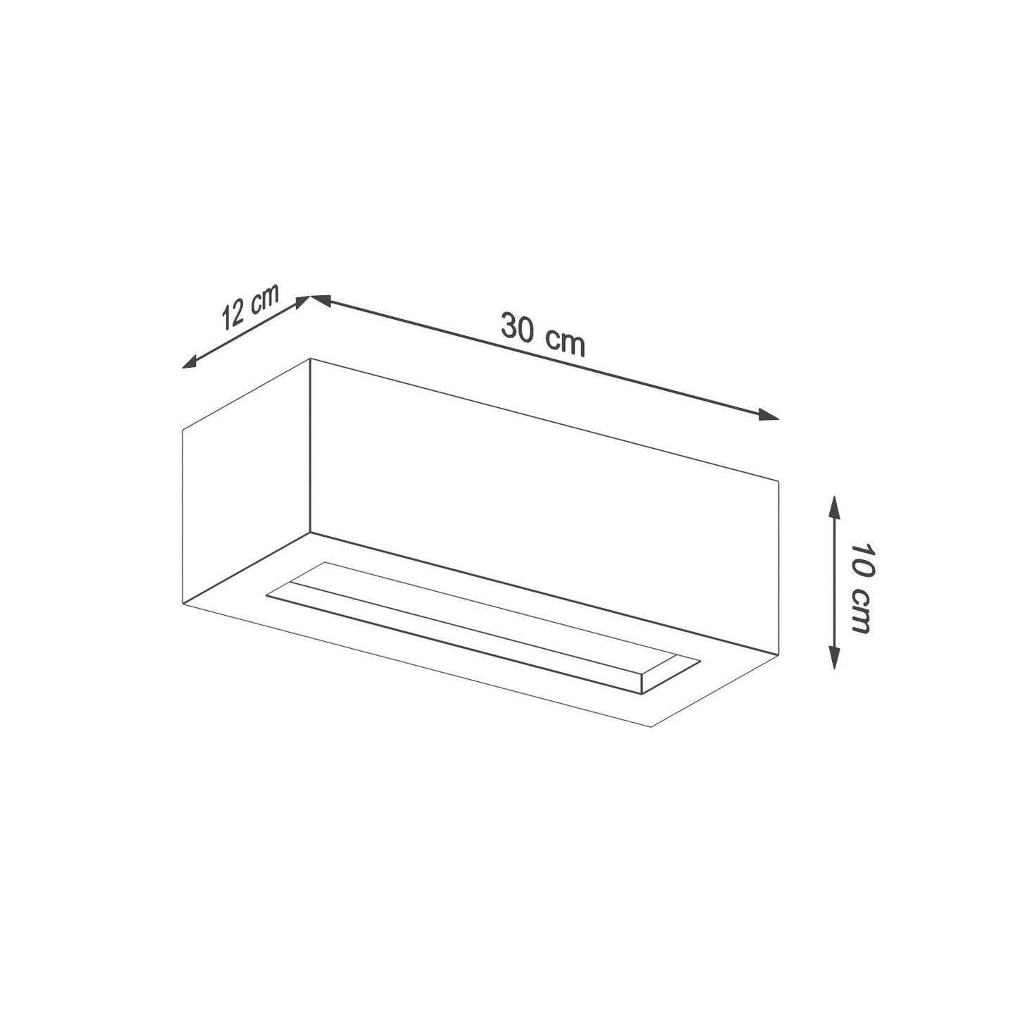 Aplique de Pared Vega 30 Hormigón SOLLUX