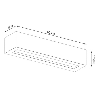 Aplique de Pared Vega 50 Hormigón SOLLUX