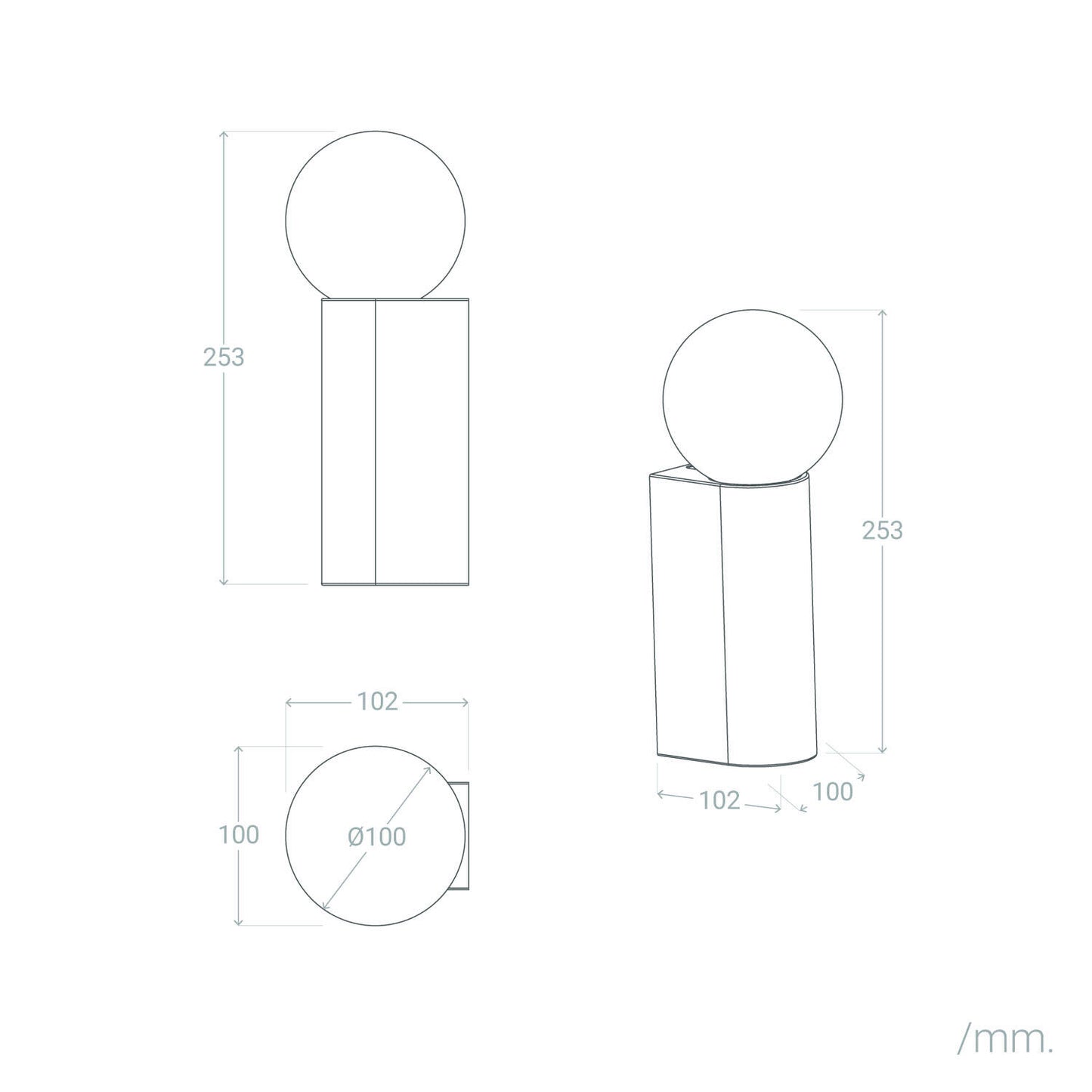 Aplique de Pared Yeso Bloky