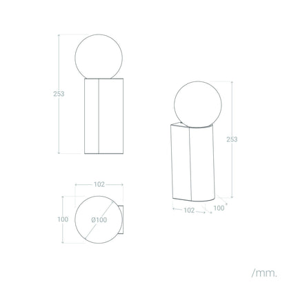 Aplique de Pared Yeso Bloky