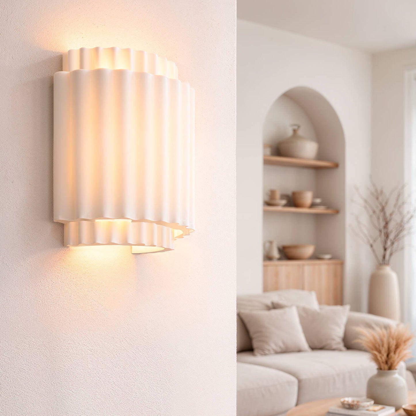 Aplique de Pared Yeso Double Colum