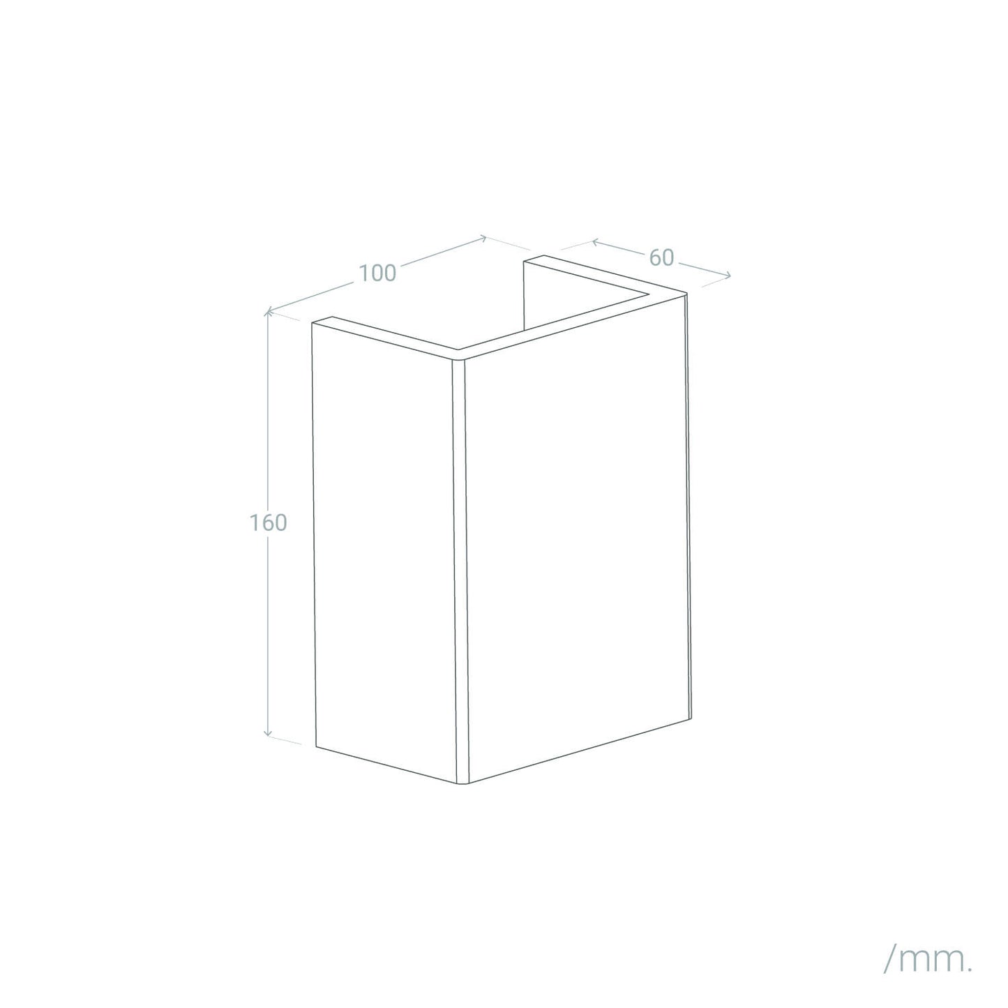 Aplique de Pared Yeso Dupmy Square