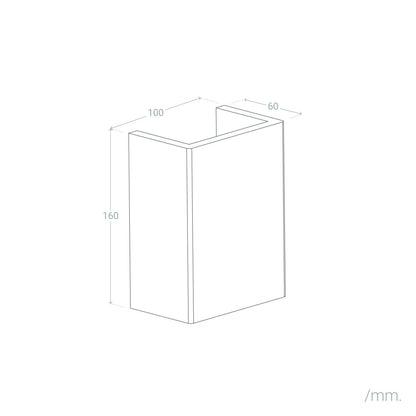 Aplique de Pared Yeso Dupmy Square