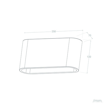 Aplique de Pared Yeso Ebin Round