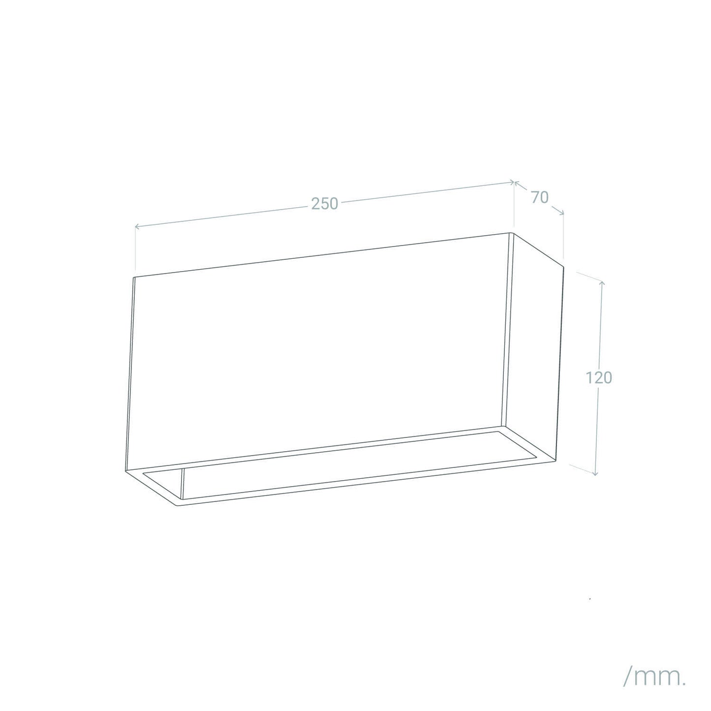 Aplique de Pared Yeso Ebin Square