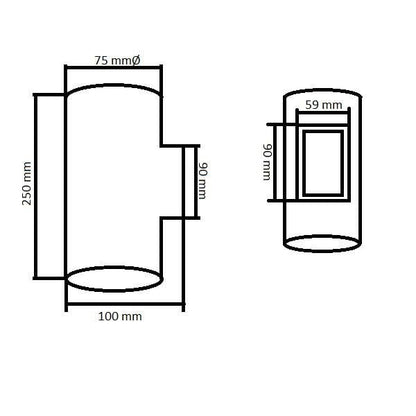 Aplique de Pared Yeso Iluminación Doble Cara Vulni