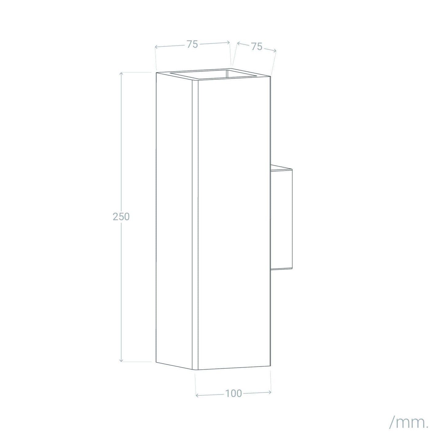Aplique de Pared Yeso Iluminación Doble Cara Amatista