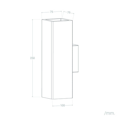 Aplique de Pared Yeso Iluminación Doble Cara Amatista