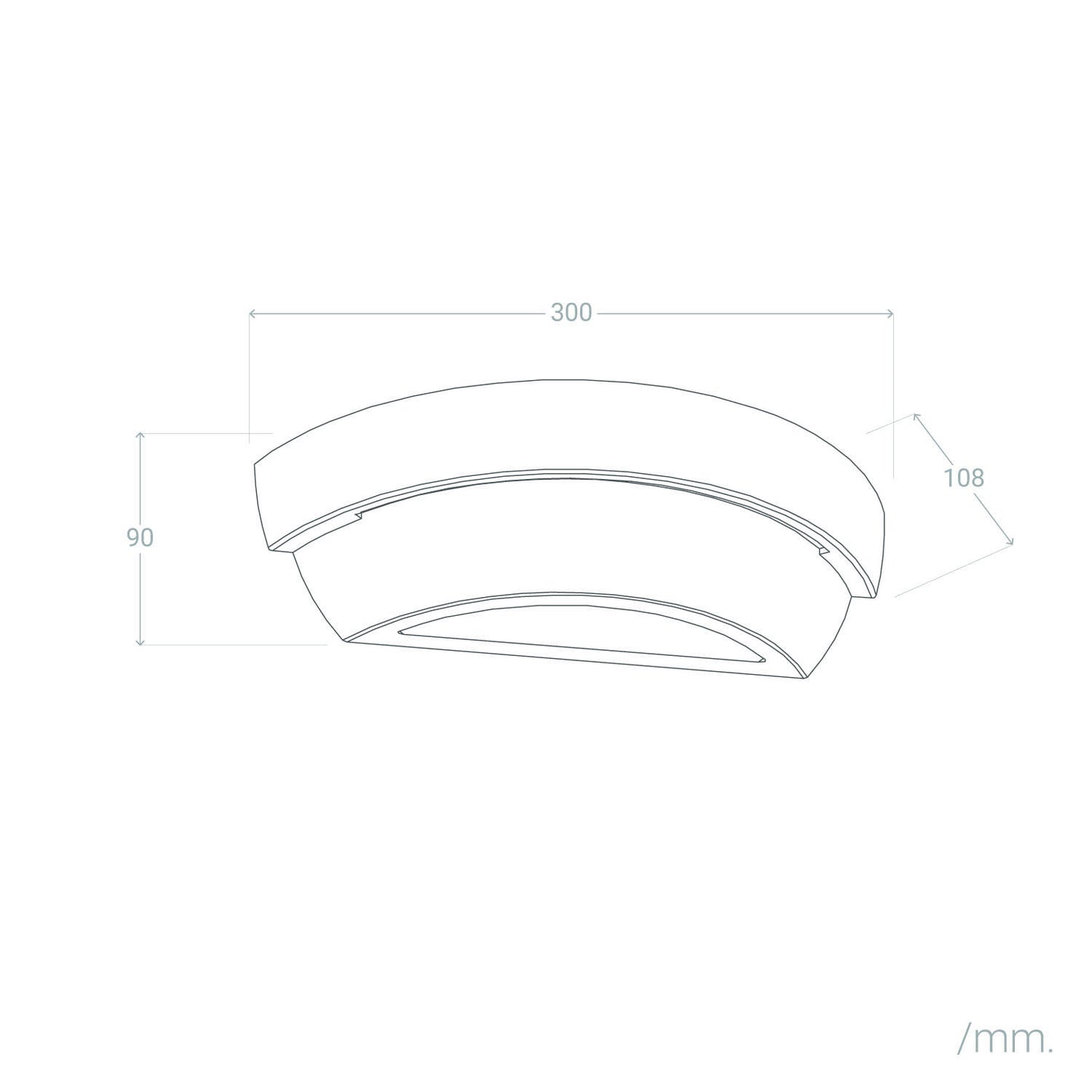 Aplique de Pared Yeso Riben