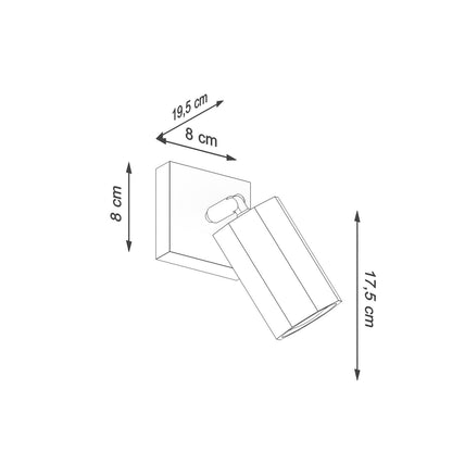 Aplique de Pared Zeke Madera SOLLUX