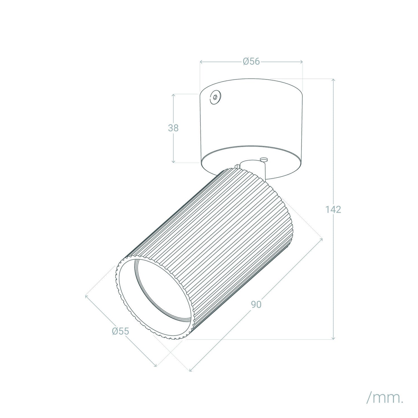 Aplique de Techo Aluminio Aritz 1 Foco