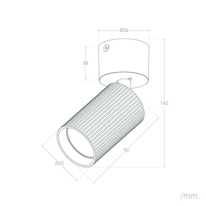 Aplique de Techo Aluminio Aritz 1 Foco