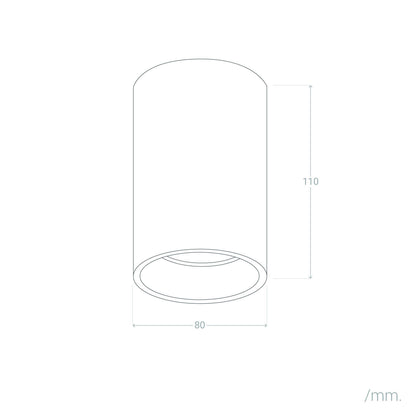Aplique de Techo Aluminio Cuarzo Blanco