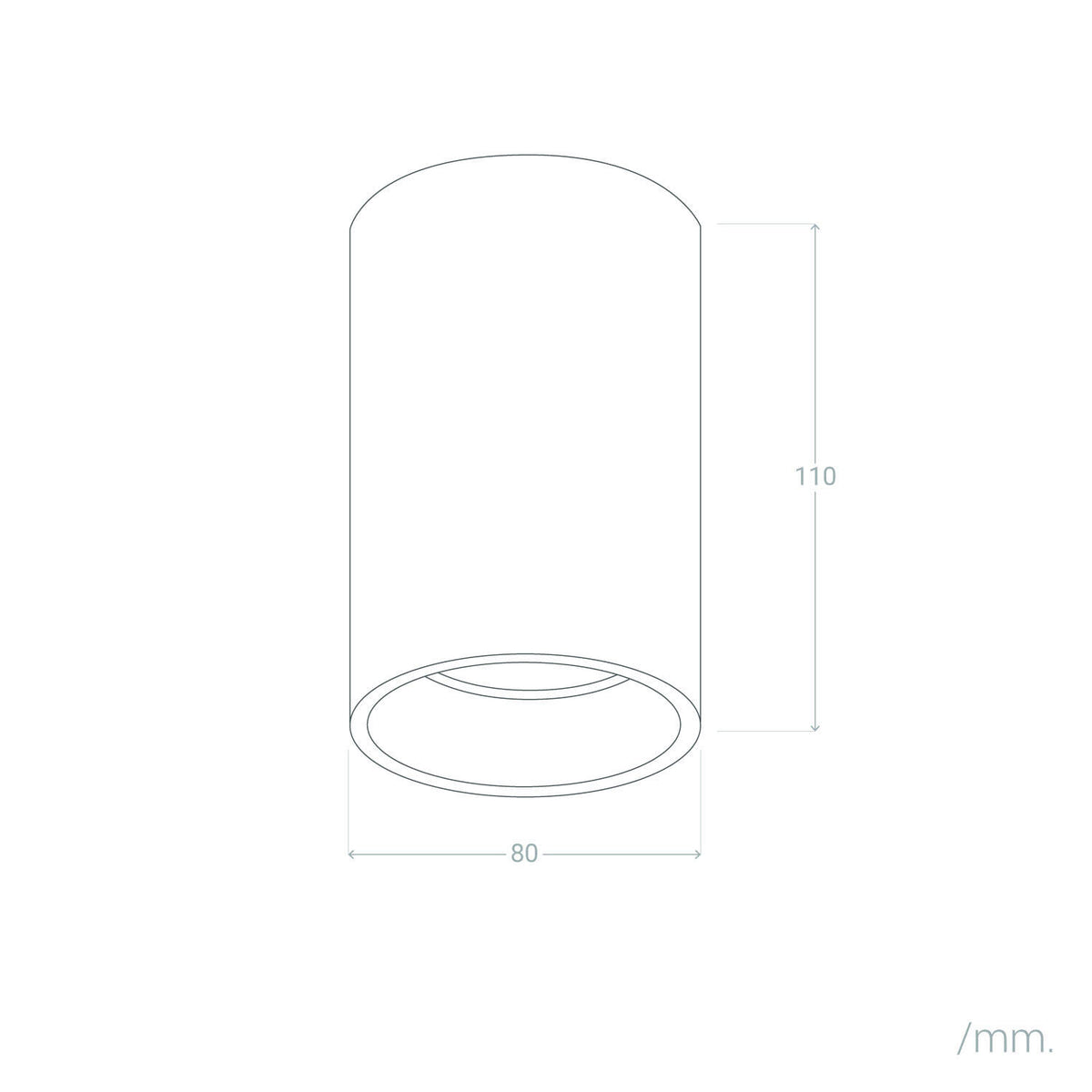 Aplique de Techo Aluminio Cuarzo Blanco