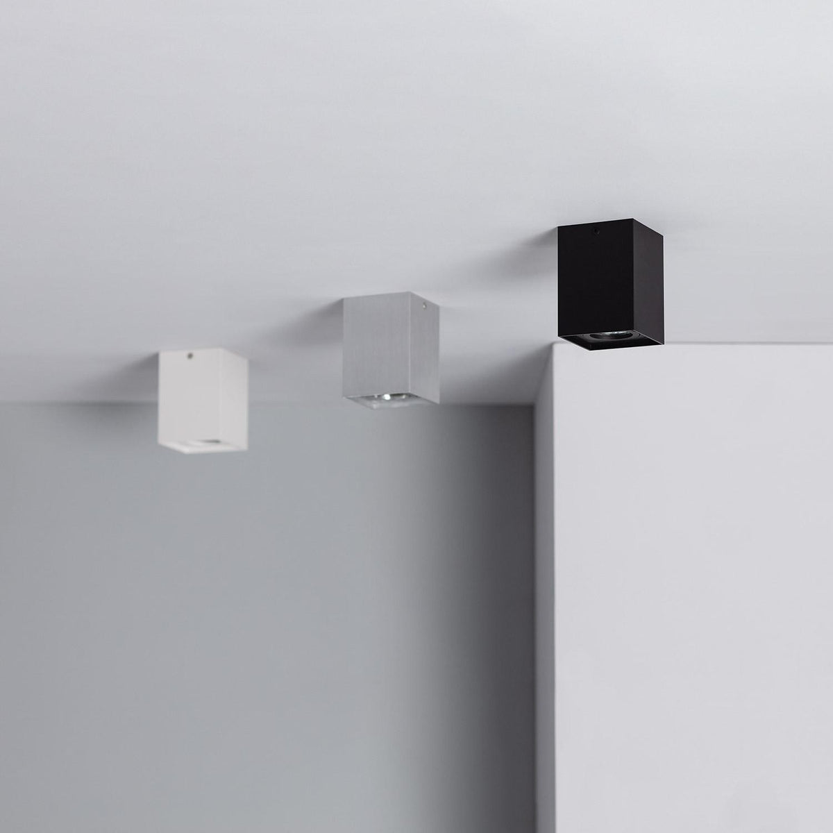 Aplique de Techo Aluminio Jaspe Blanco