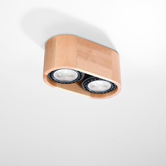 Aplique de Techo Basic 2 Madera SOLLUX