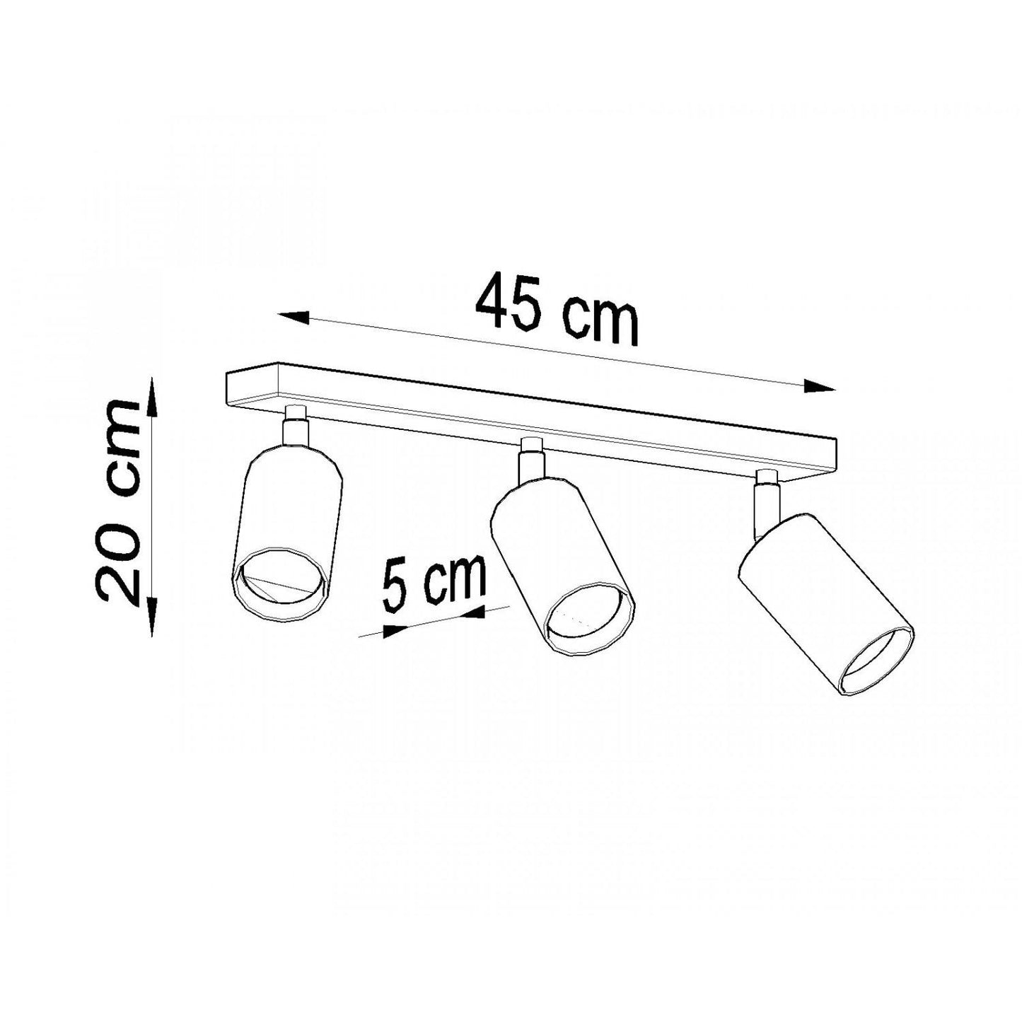 Aplique de Techo Berg 3 Madera SOLLUX