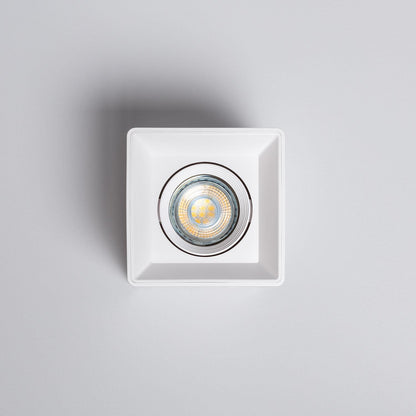 Aplique de Techo Cuadrado Blanco con Bombilla GU10 Space