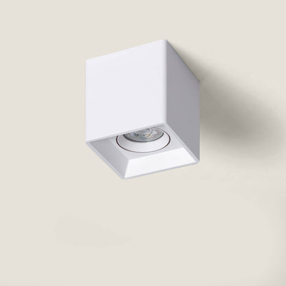 Aplique de Techo Cuadrado Blanco con Bombilla GU10 Space