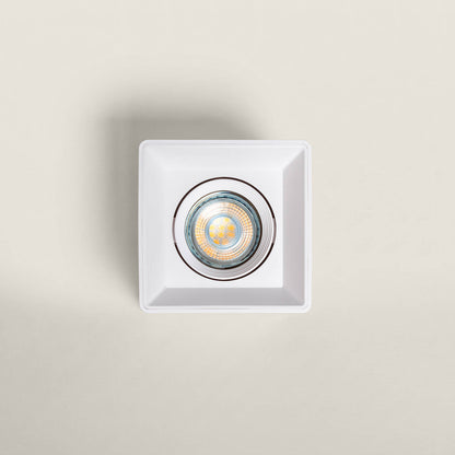 Aplique de Techo Cuadrado Blanco con Bombilla GU10 Space