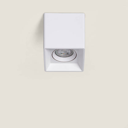 Aplique de Techo Cuadrado Blanco con Bombilla GU10 Space