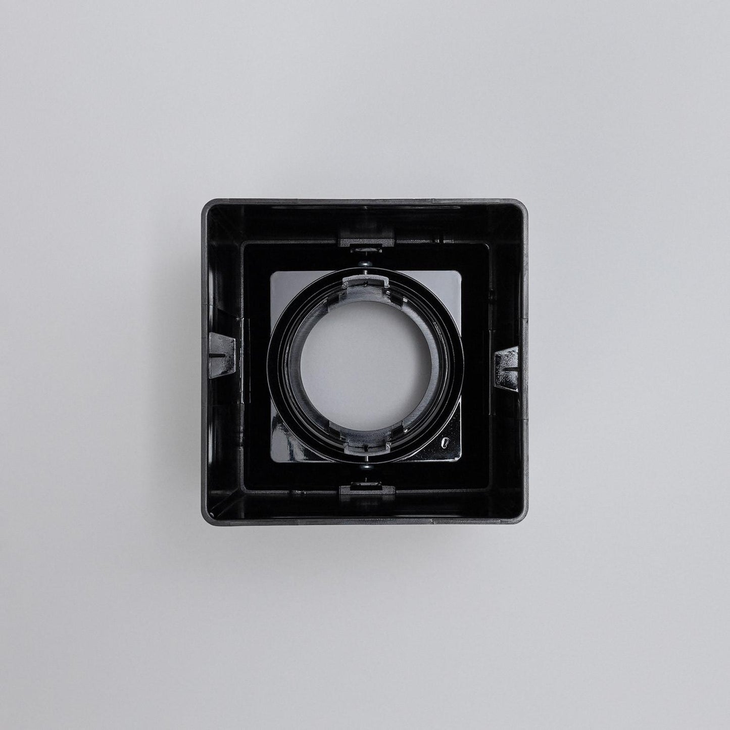 Aplique de Techo Cuadrado Negro con Bombilla GU10 Space
