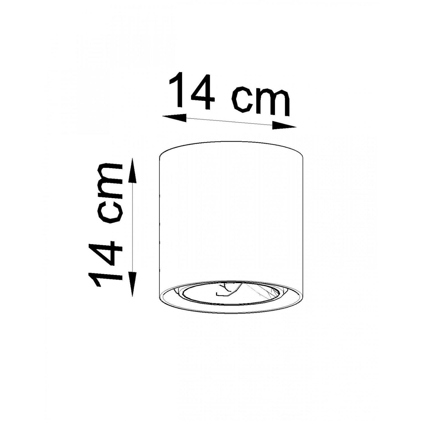 Aplique de Techo Cullo Hormigón SOLLUX