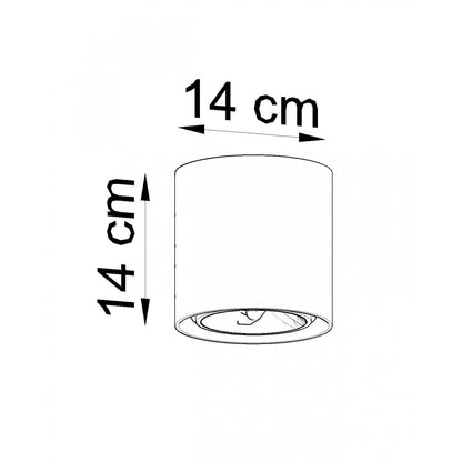 Aplique de Techo Cullo Hormigón SOLLUX