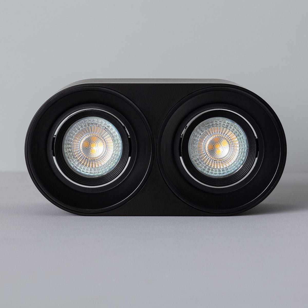 Aplique de Techo Doble Negro con Bombilla GU10 Space