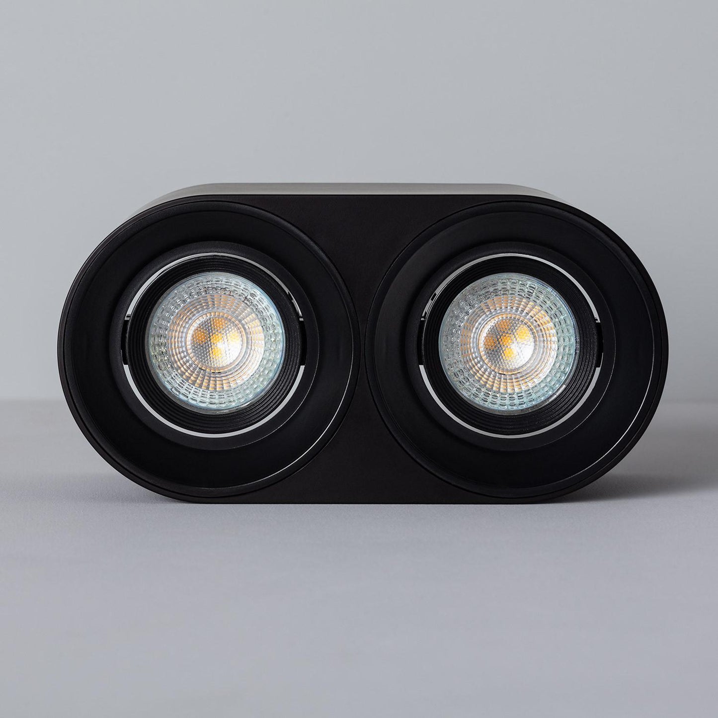 Aplique de Techo Doble Negro con Bombilla GU10 Space