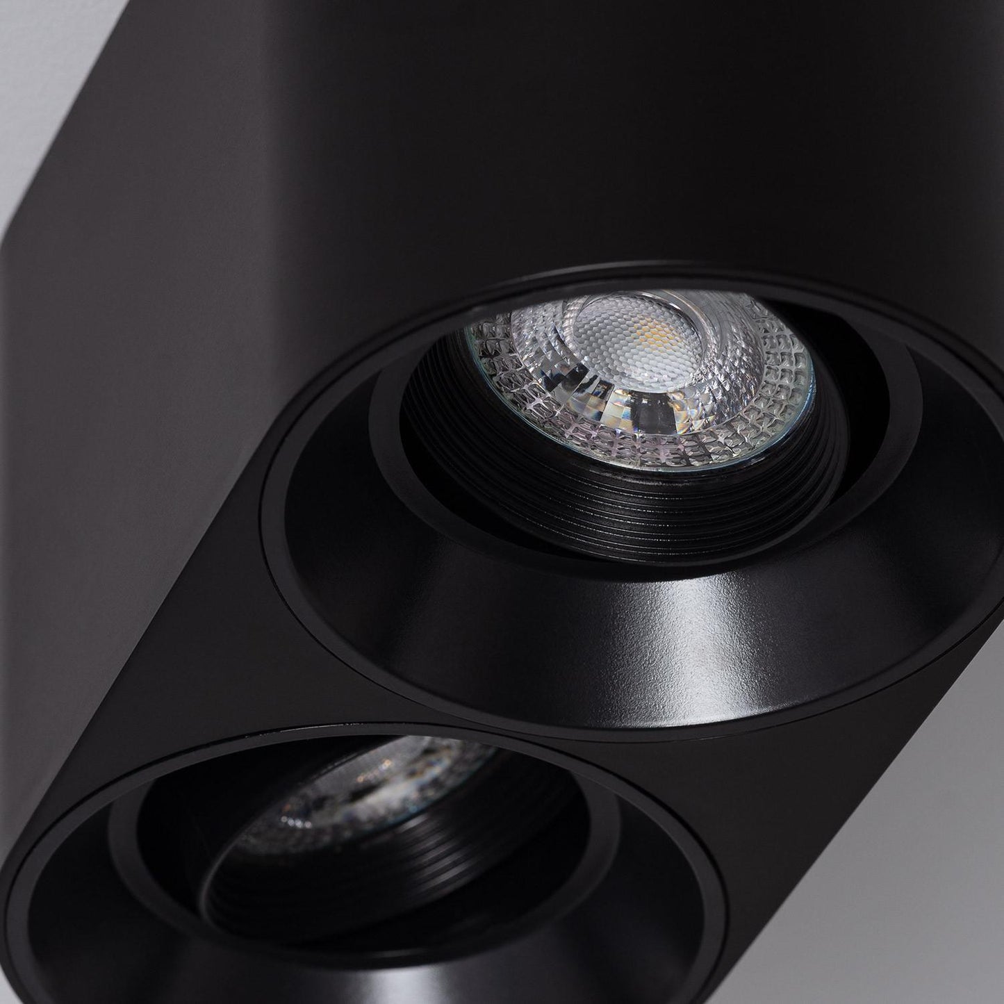Aplique de Techo Doble Negro con Bombilla GU10 Space