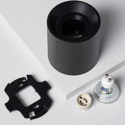 Aplique de Techo Negro con Bombilla GU10 Space