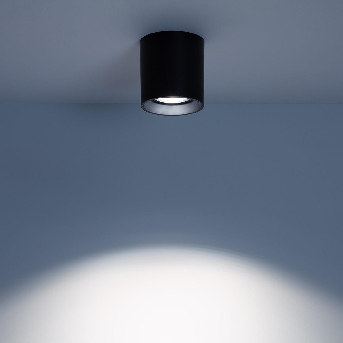 Aplique de Techo Negro con Bombilla GU10 Space