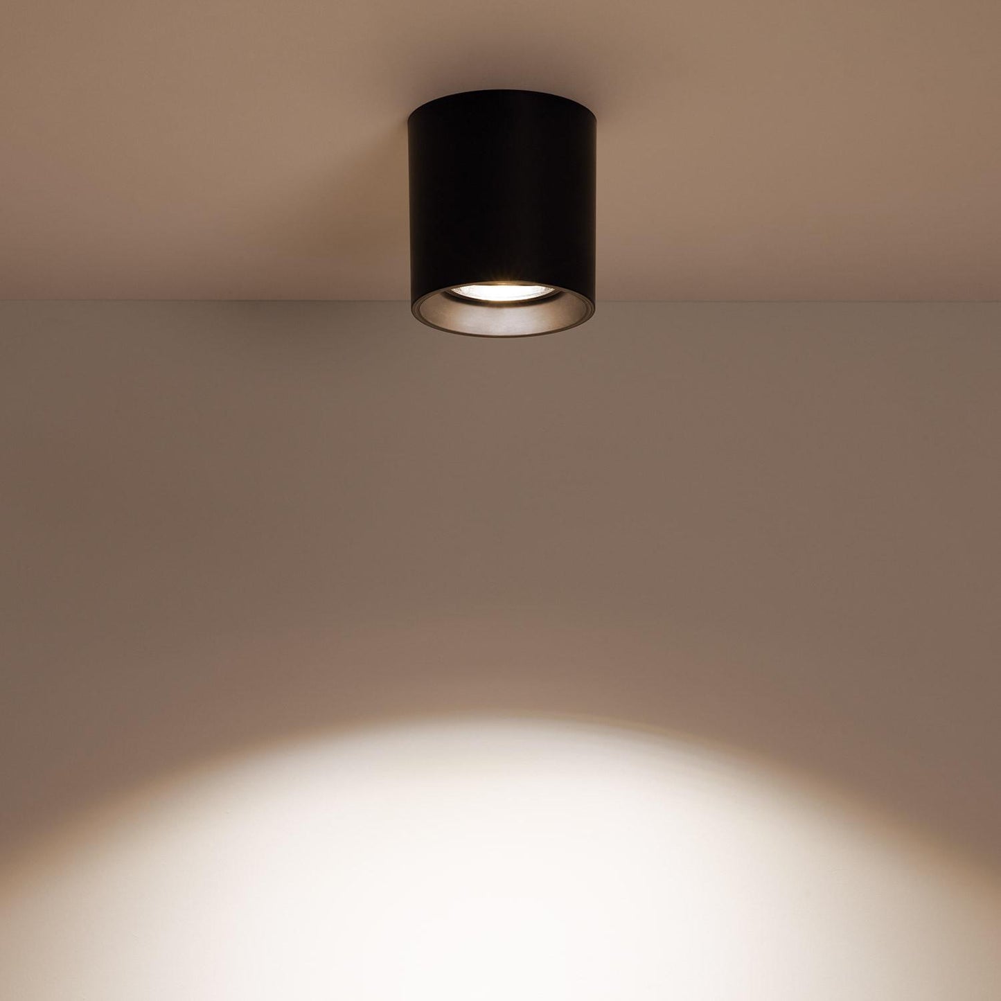 Aplique de Techo Negro con Bombilla GU10 Space