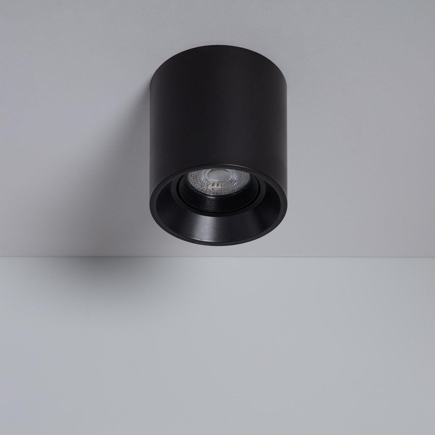Aplique de Techo Negro con Bombilla GU10 Space
