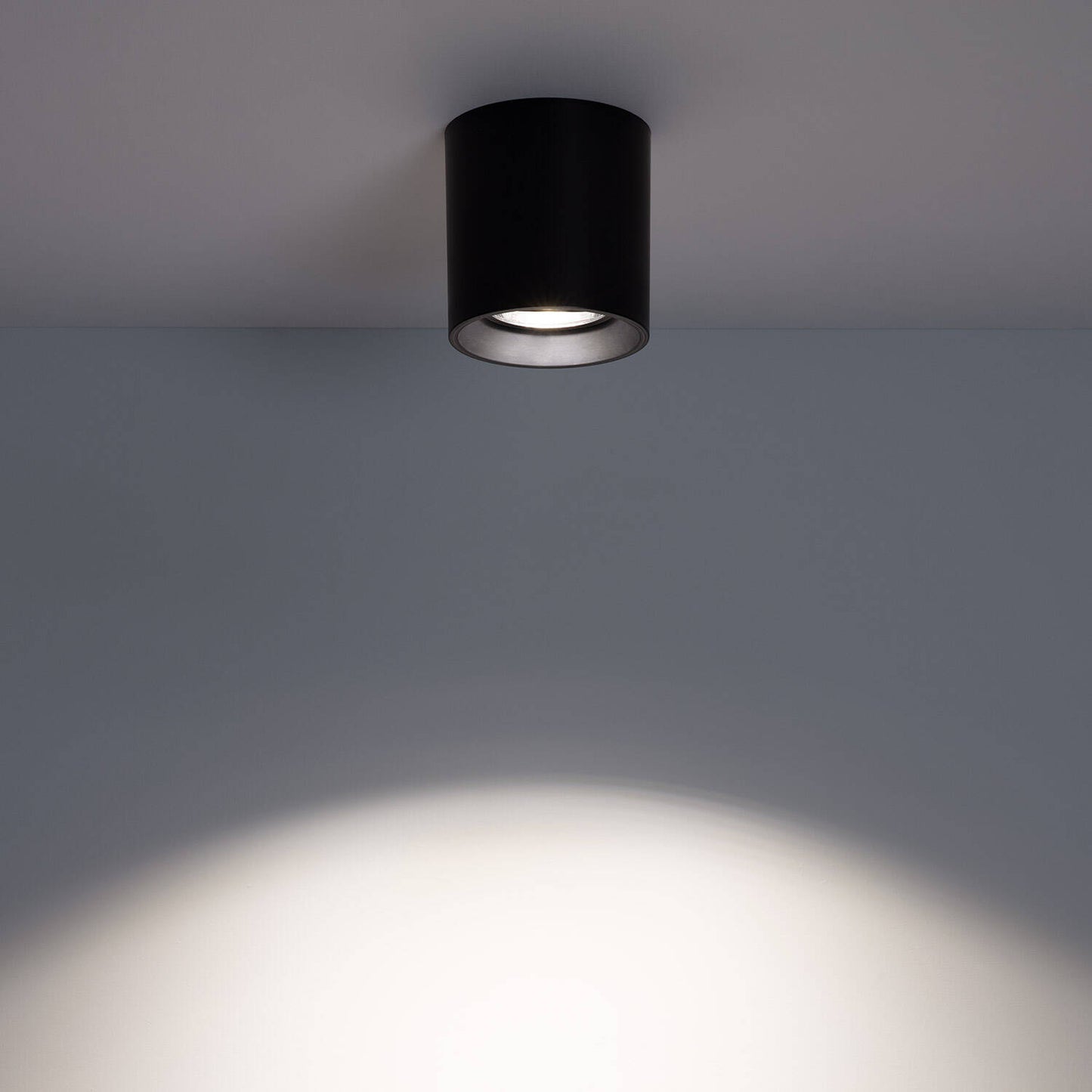 Aplique de Techo Negro con Bombilla GU10 Space