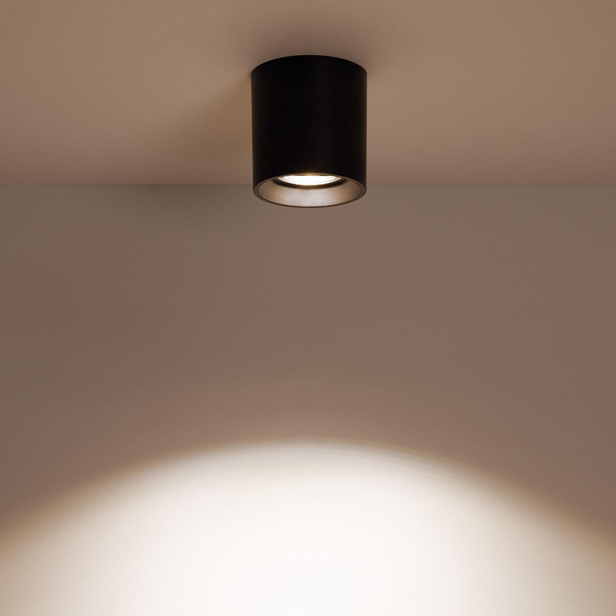Aplique de Techo Negro con Bombilla GU10 Space