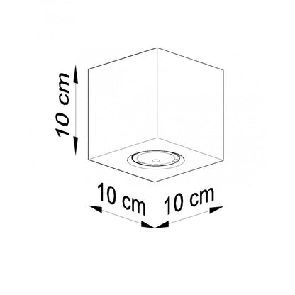 Aplique de Techo Quad Hormigón SOLLUX
