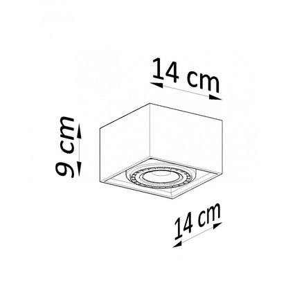 Aplique de Techo Quatro 1 Hormigón SOLLUX