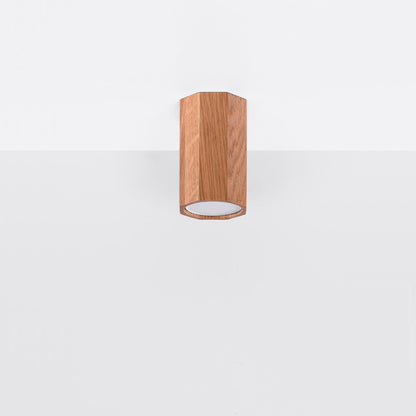 Aplique de Techo Zeke 10 Madera SOLLUX