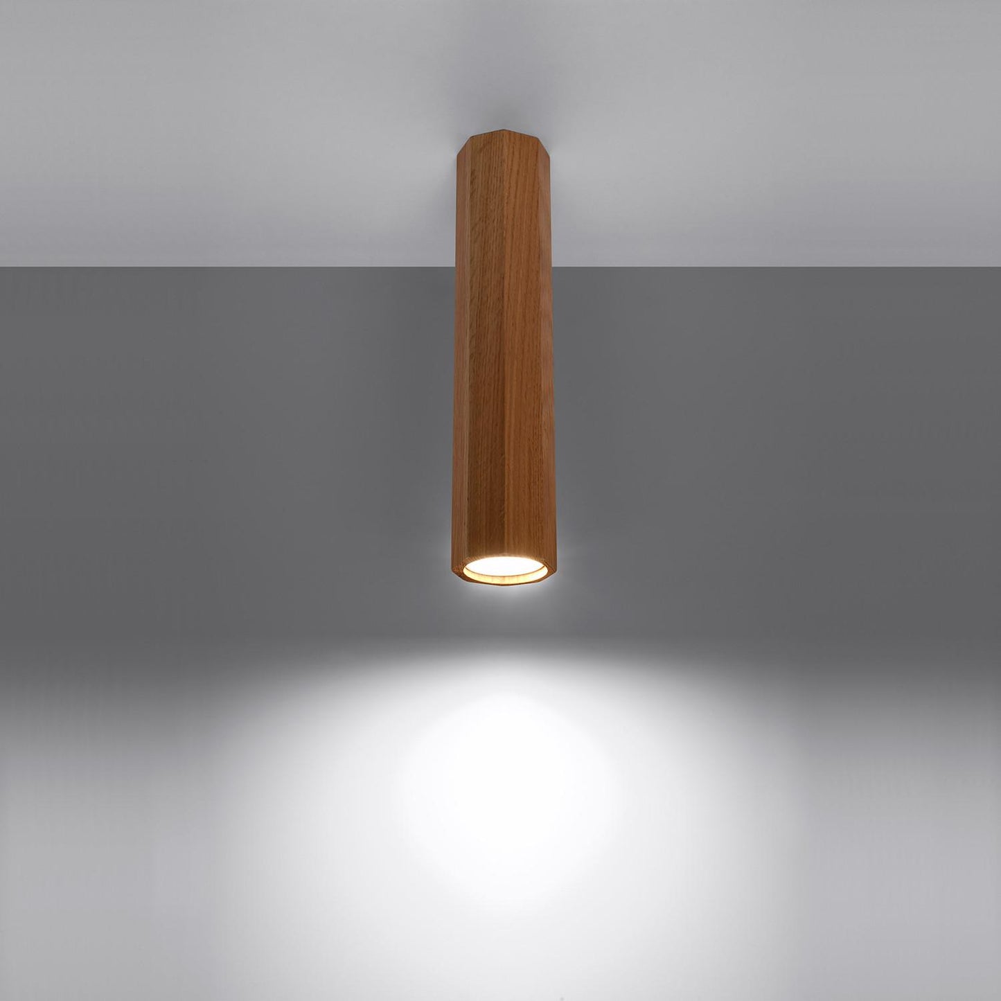 Aplique de Techo Zeke 30 Madera SOLLUX