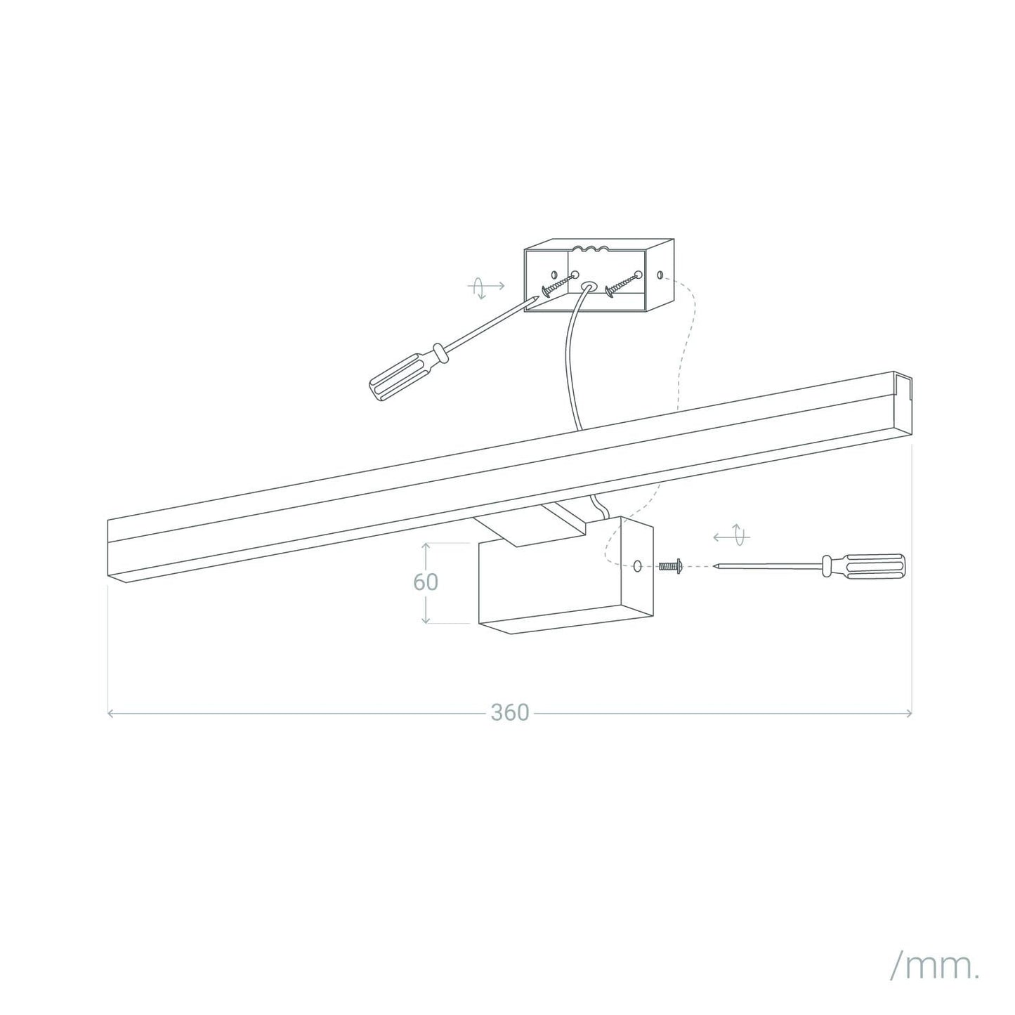 Aplique Espejo Baño Aluminio Lenny 7W