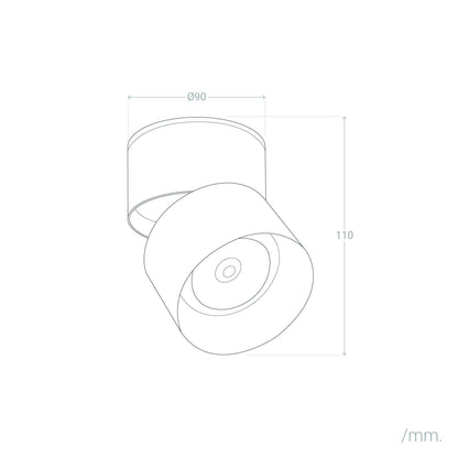 Aplique LED 15W de Aluminio Circular Negro New Onuba
