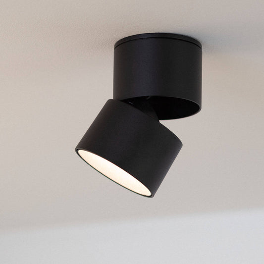 Aplique LED 7W Aluminio Circular Negro New Onuba