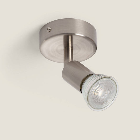 Aplique Orientable Aluminio Oasis 1 Foco Plata