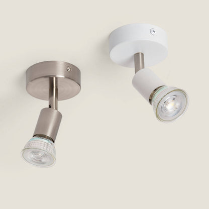 Aplique Orientable Aluminio Oasis 1 Foco Plata